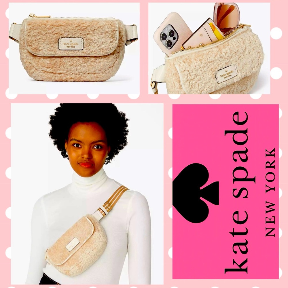 💖NEW YORK ROSIE FAUX SHEARLING BELT BAG FANNY PACK💖